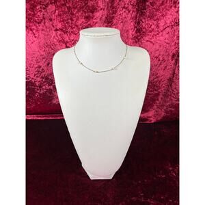 Vintage Costume Jewelry - Necklace - Faux Pearls and Gold Beads - 16" - Monet